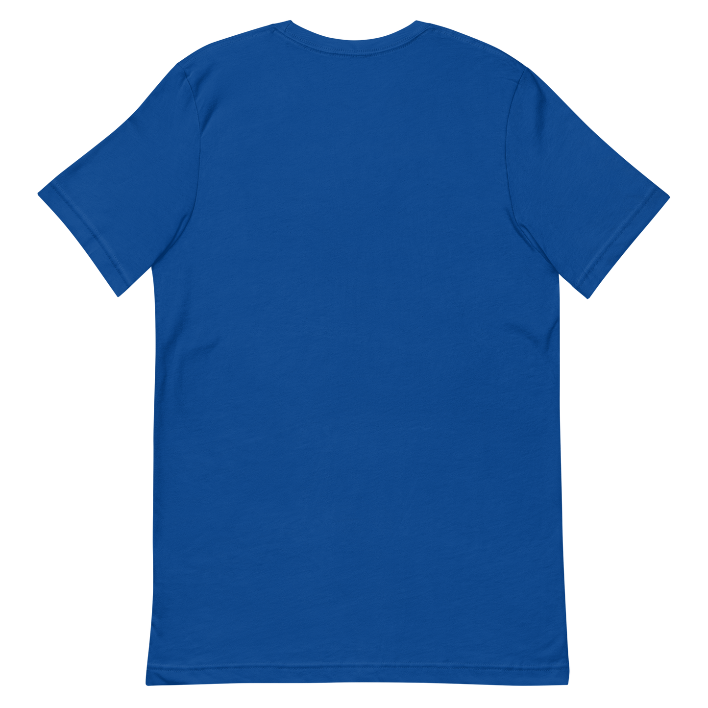 Dos du t-shirt bleu d'ADMS SHOP