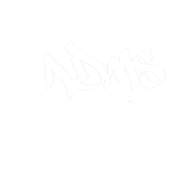 Logo ADMS SHOP blanc