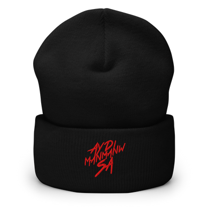 Bonnet noir savage rouge
