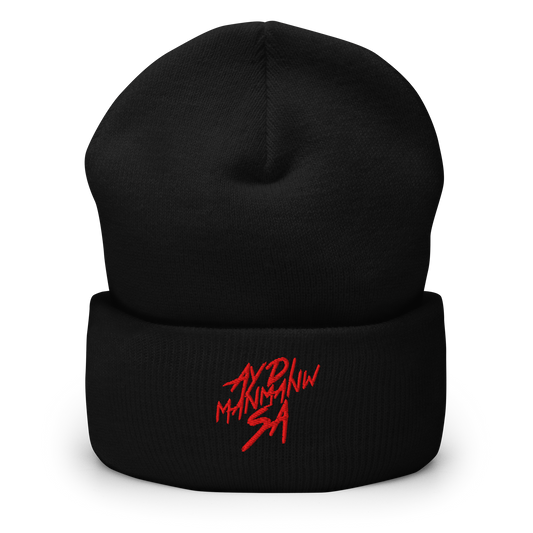 Bonnet noir savage rouge