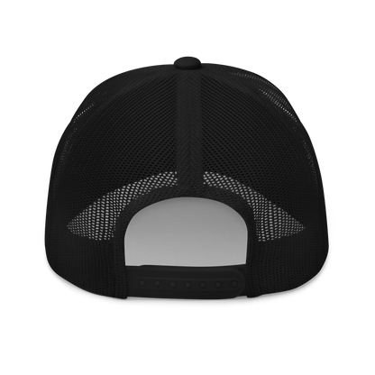 Dos de la casquette noire avec filet d'ADMS SHOP