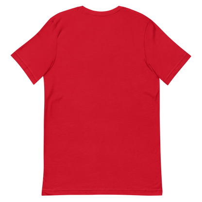 Dos du t-shirt rouge d'ADMS SHOP