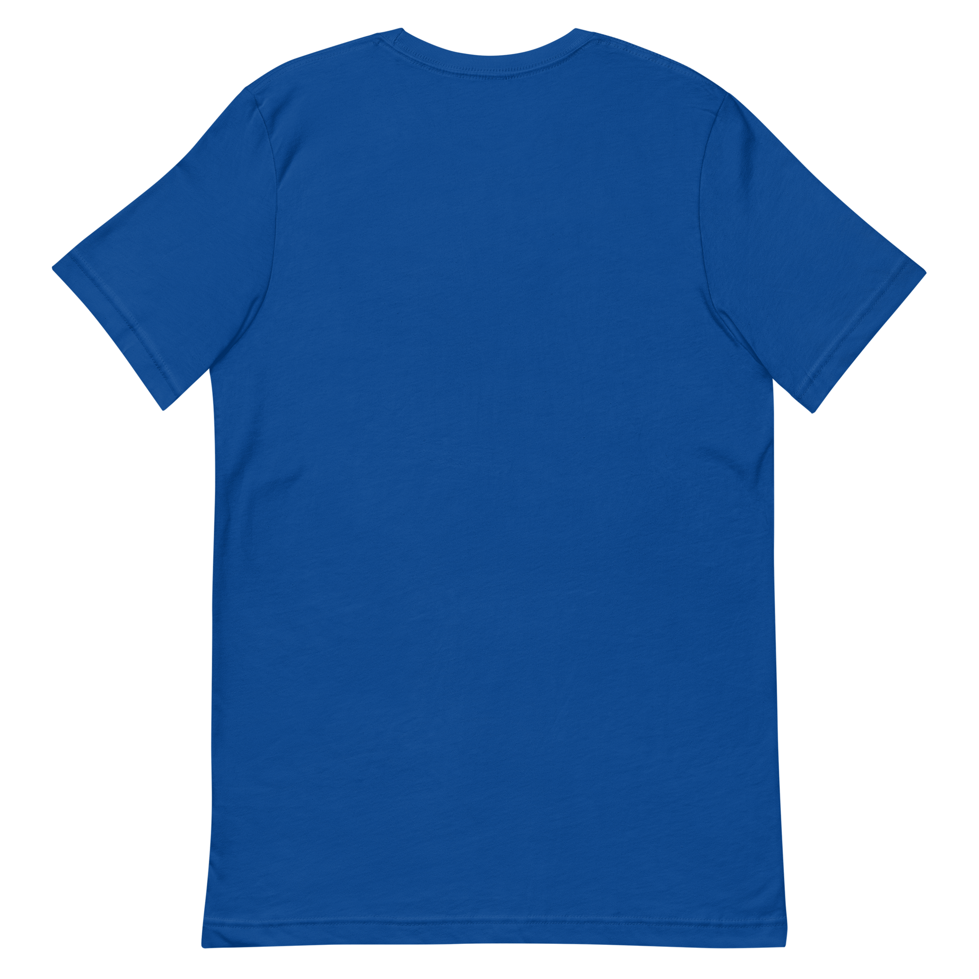 Dos du t-shirt bleu d'ADMS SHOP