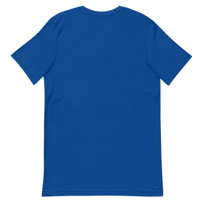 Dos du t-shirt bleu d'ADMS SHOP